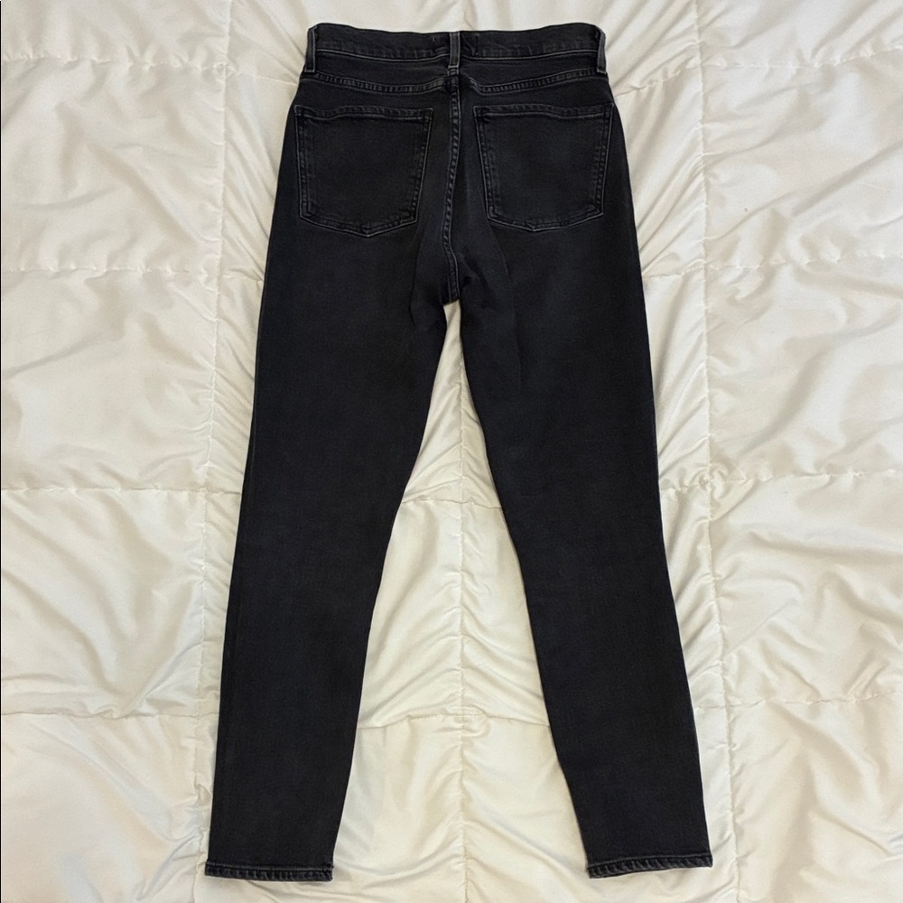 Agolde Women's Nico High-Rise Slim Cropped Jeans Faded Black Size 25 - Picture 11 of 11